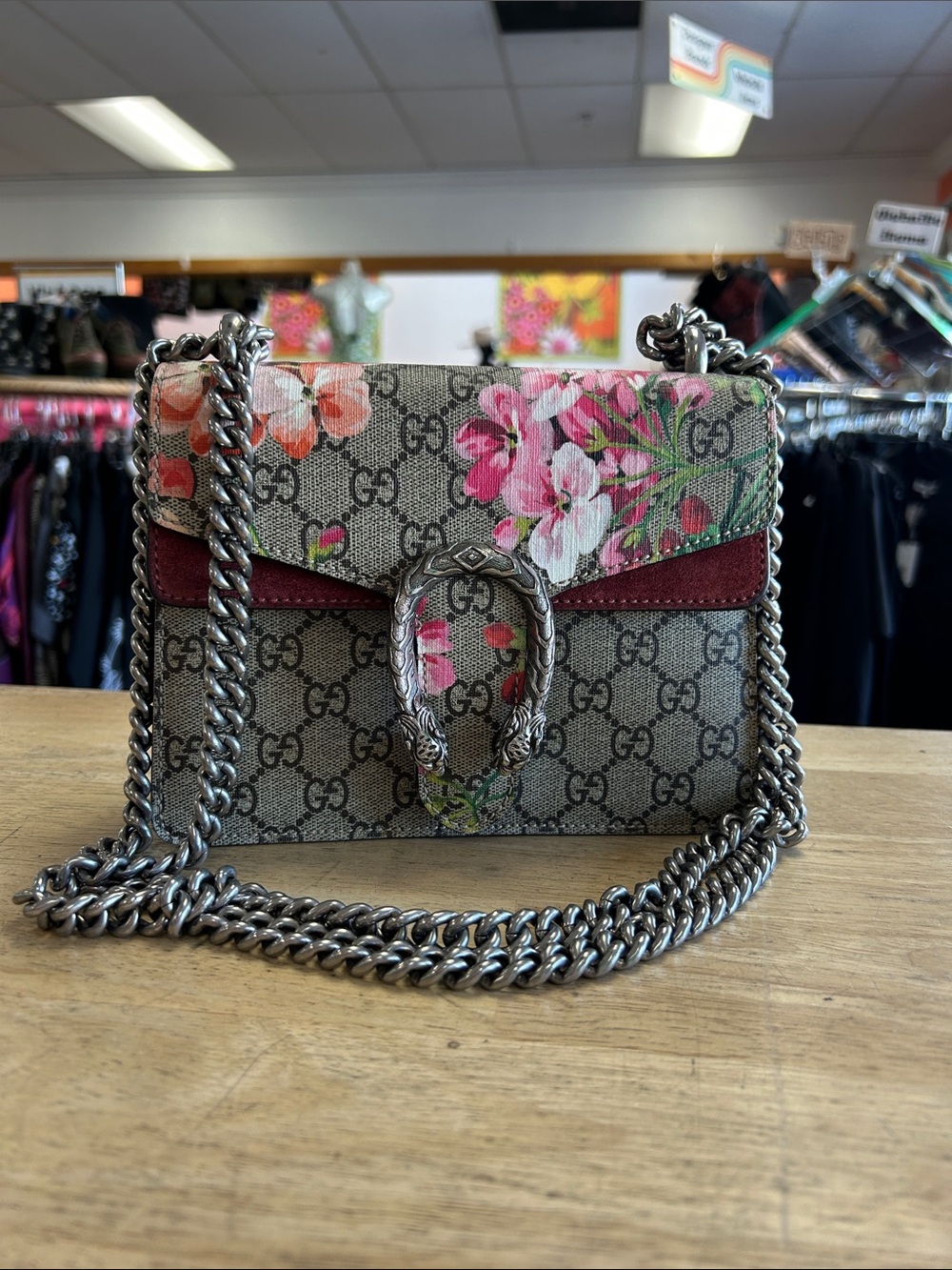 Gucci GG Dionysus Small Blooms Supreme Floral Shoulder Bag